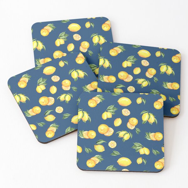 Item preview, Lemon blue summer pattern designed and sold by Chigurena.