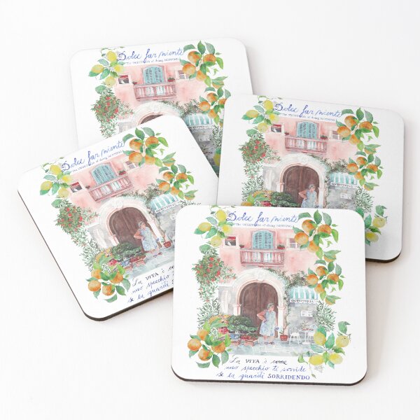 Item preview, DOLCE far niente- the sweetness of doing nothing Italian quote watercolour by Katarina Roccella designed and sold by Katarina Roccella.