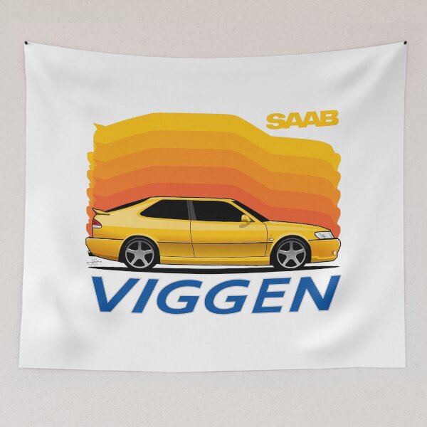 Item preview, SAAB 93 Viggen Color retro stack illustration designed and sold by blackdogshop.