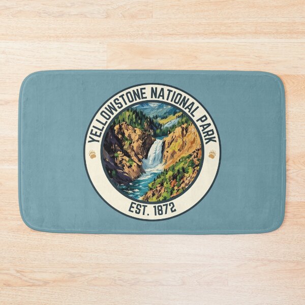 Item preview, Yellowstone Falls Badge designed and sold by The Wandering Bookworm.