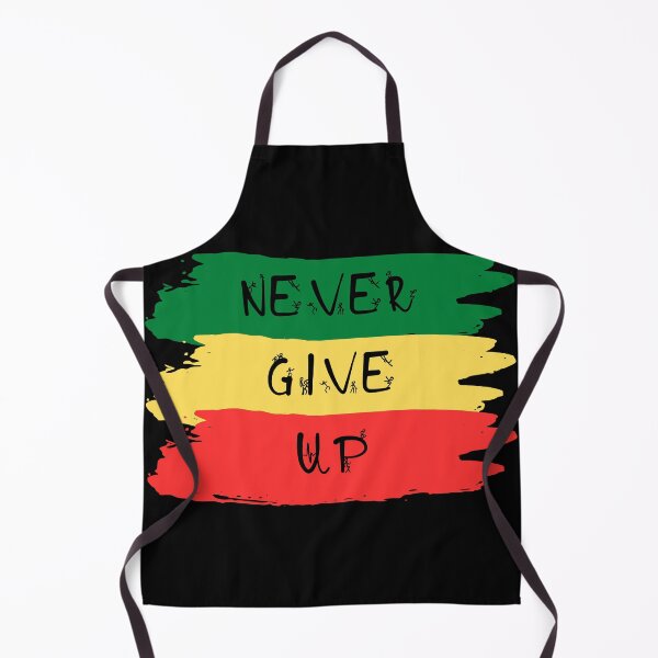 Item preview, NEVER GIVE UP - rasta colors designed and sold by MJLO STORY TIME.