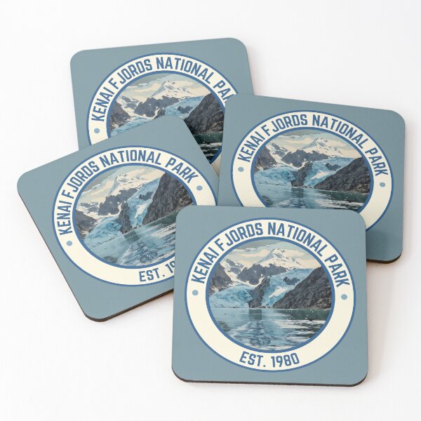 Item preview, Kenai Fjords National Park - Northwest Glacier Badge designed and sold by The Wandering Bookworm.
