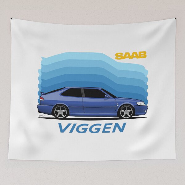 Item preview, SAAB 93 Viggen Color retro stack illustration designed and sold by blackdogshop.