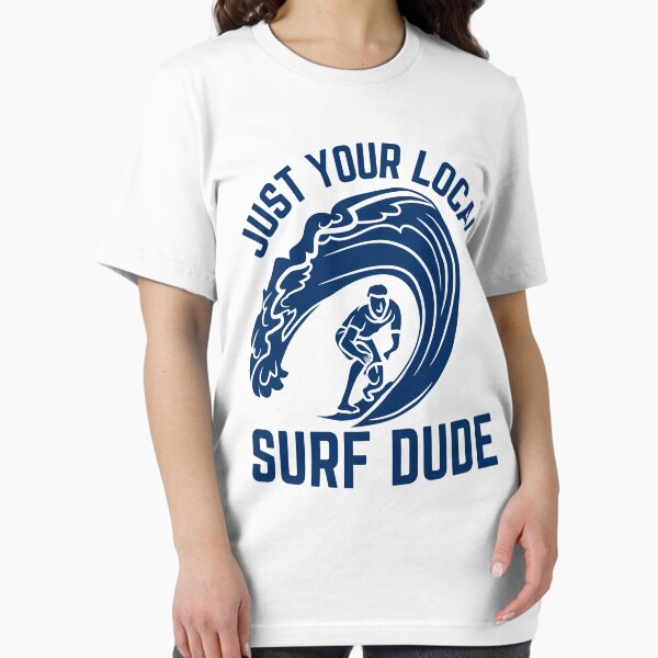 Artikel-Vorschau von Just Your Local Surf Dude im Retro-Stil - Marineblau, designt und verkauft von SurfingLocales.