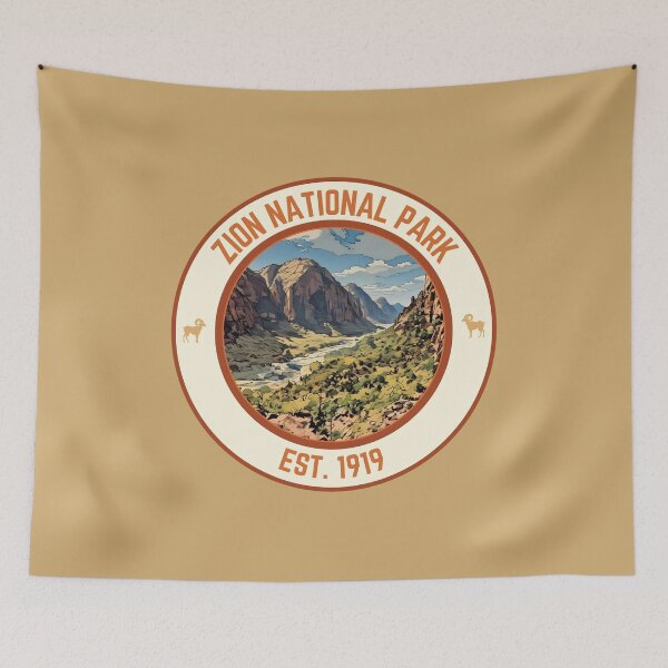 Item preview, Zion National Park Badge - Canyon View designed and sold by The Wandering Bookworm.