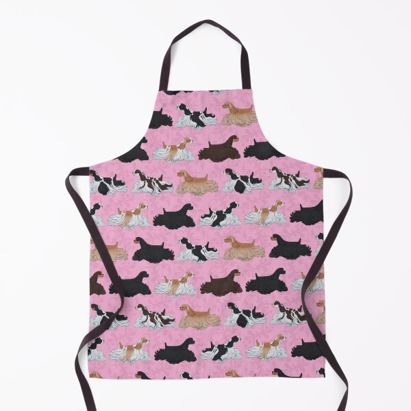 Item preview, American Cocker Spaniel Pattern in Pink Flourish designed and sold by Spinyflowerart.