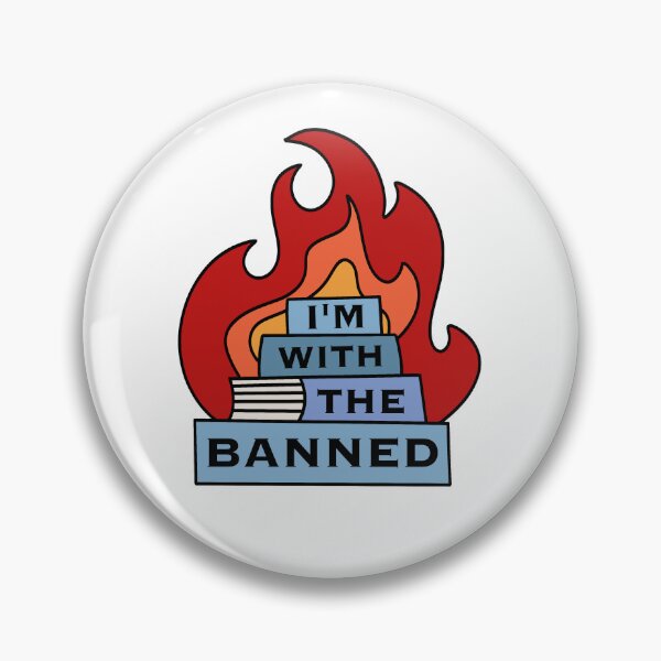 Item preview, I'm With the Banned Books on Fire Sticker designed and sold by xMaart.