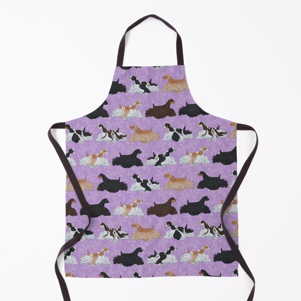 Item preview, American Cocker Spaniel Pattern in Lavender Flourish designed and sold by Spinyflowerart.