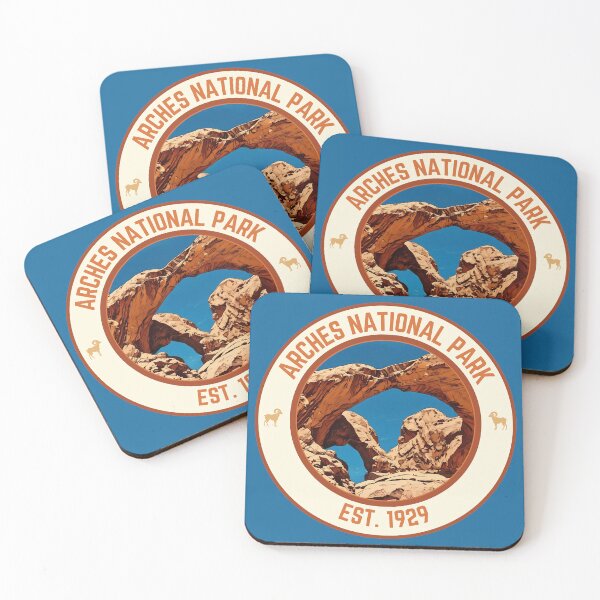 Item preview, Arches National Park Badge - Double Arch designed and sold by The Wandering Bookworm.