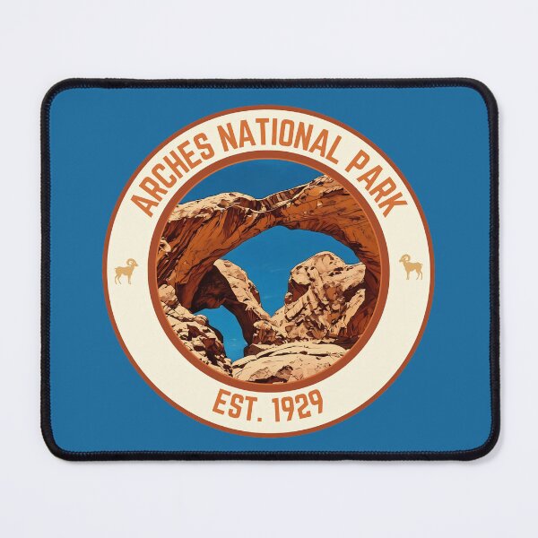 Item preview, Arches National Park Badge - Double Arch designed and sold by The Wandering Bookworm.