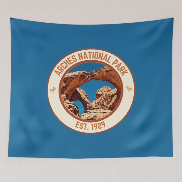 Item preview, Arches National Park Badge - Double Arch designed and sold by The Wandering Bookworm.