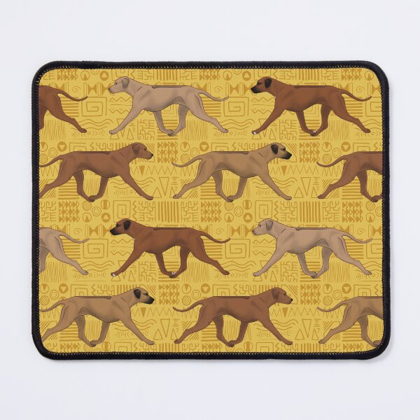 Item preview, Rhodesian Ridgebacks with African Tribal Inspired Pattern designed and sold by Spinyflowerart.
