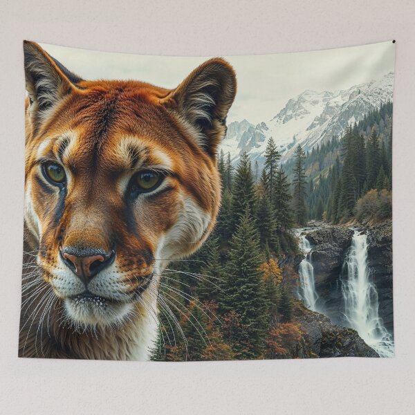 Item preview, Mountain Lion and Waterfall designed and sold by Skye Ryan-Evans.
