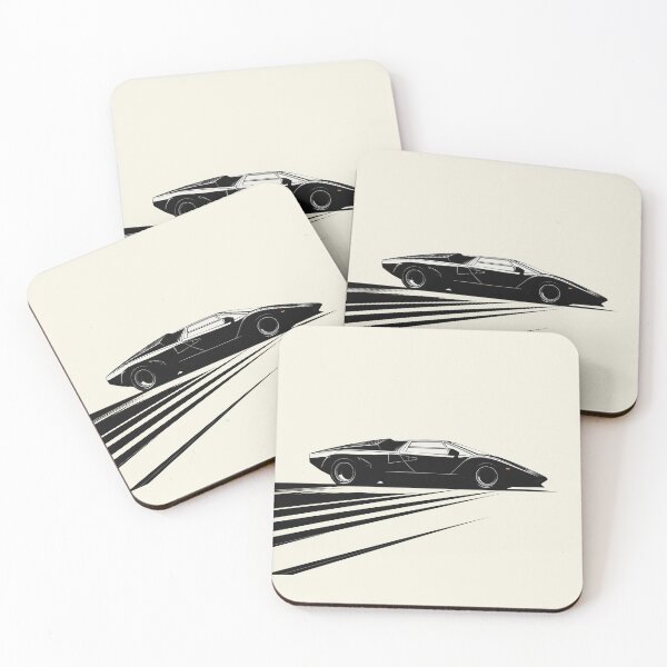 Item preview, Lamborghini Countach 5000 Side illustration designed and sold by blackdogshop.
