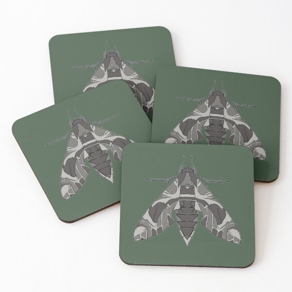 Item preview, black and white oleander Moth designed and sold by Moth-Oak.