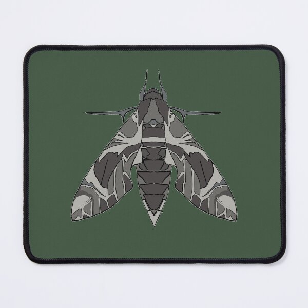 Item preview, black and white oleander Moth designed and sold by Moth-Oak.