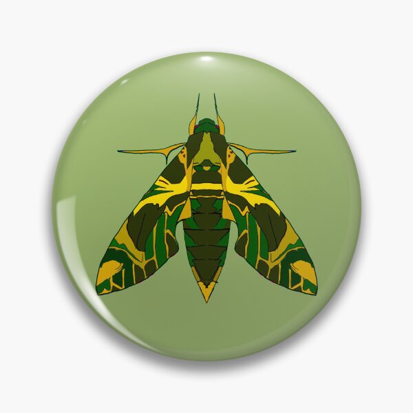 Item preview, oleander Moth art nouveao designed and sold by Moth-Oak.