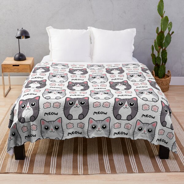 Item preview, Cute Cat Meow Repeating Pattern designed and sold by ImaginaryAiArt.