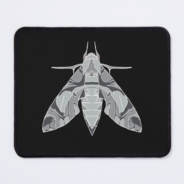 Item preview, black and white oleander Moth designed and sold by Moth-Oak.