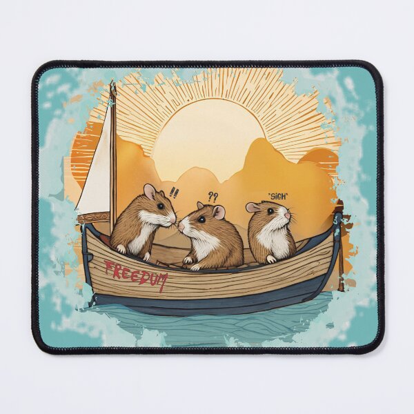 Item preview, Freedom escape boat hamsters gerbils cute animals designed and sold by BigMRanch.
