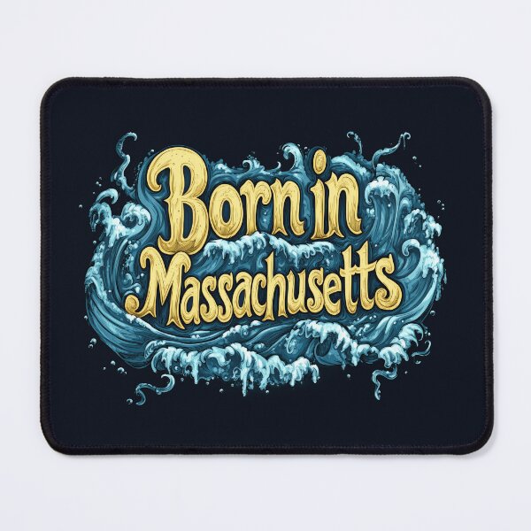 Item preview, Born in Massachusetts Big Waves designed and sold by OriginalBeerCat.