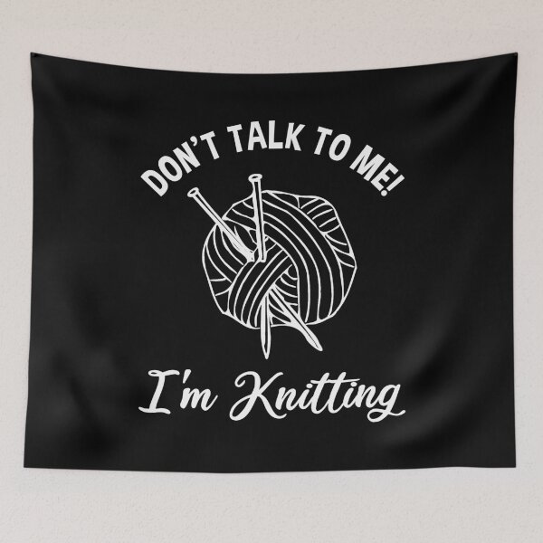 Item preview, Don't Talk To Me! I'm Knitting designed and sold by Cat Lady Designs.