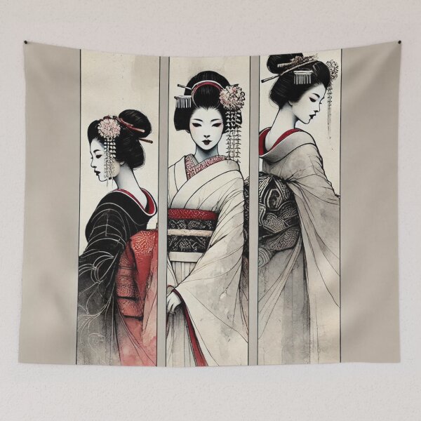 Item preview, Three Traditional Japanese Geishas designed and sold by Simplybe1.