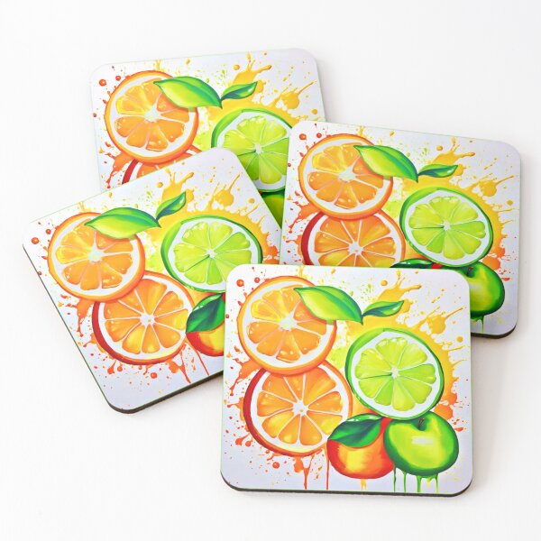 Item preview, Vibrant Citrus Fruit Splash Art designed and sold by Health And Fitness Posts e-Store.