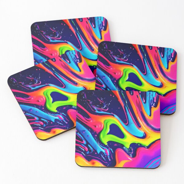 Item preview, Vibrant Abstract Fluid Splashes designed and sold by Health And Fitness Posts e-Store.