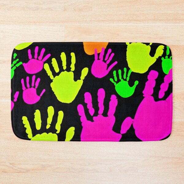 Item preview, Neon Handprint Graffiti Pattern designed and sold by Health And Fitness Posts e-Store.