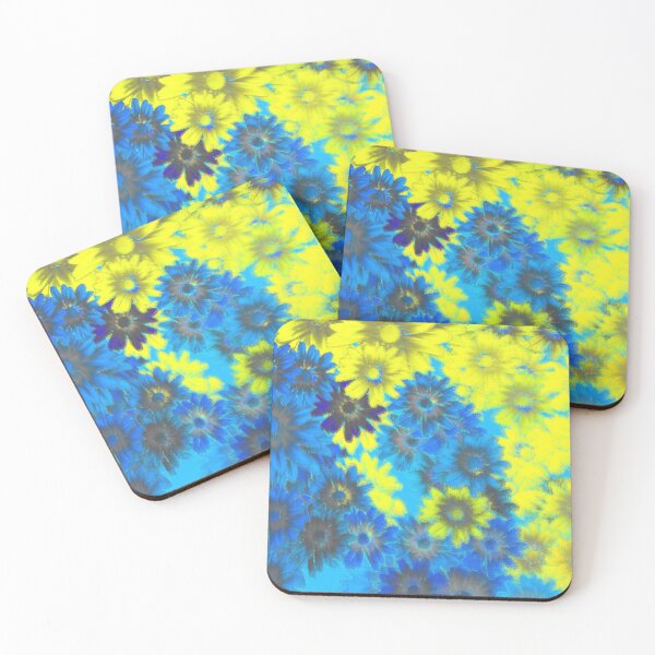 Item preview, Pastel Painterly Daisies in Aqua Blue and Pink Background designed and sold by Sharon Schwalbe.