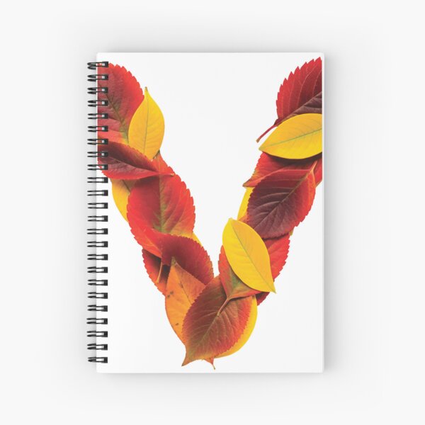 FALL LETTER V Spiral Notebook