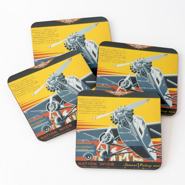 Item preview, Nation Wide Flights Retro Airline Advertising designed and sold by RoyalTarget.