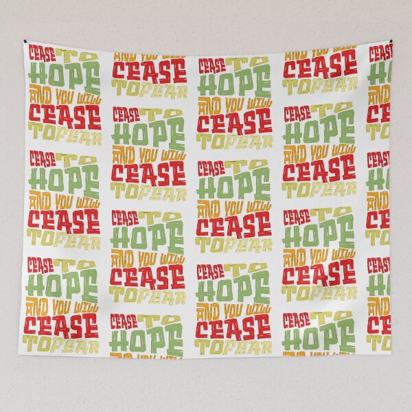 Item preview, Powerful Quote on Hope and Fear Typography Design designed and sold by adlkh.