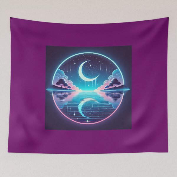 Item preview, ⭐ Celestial Serenity – Dreamy Neon Moonlight ⭐ designed and sold by Marcinkowski-studio .