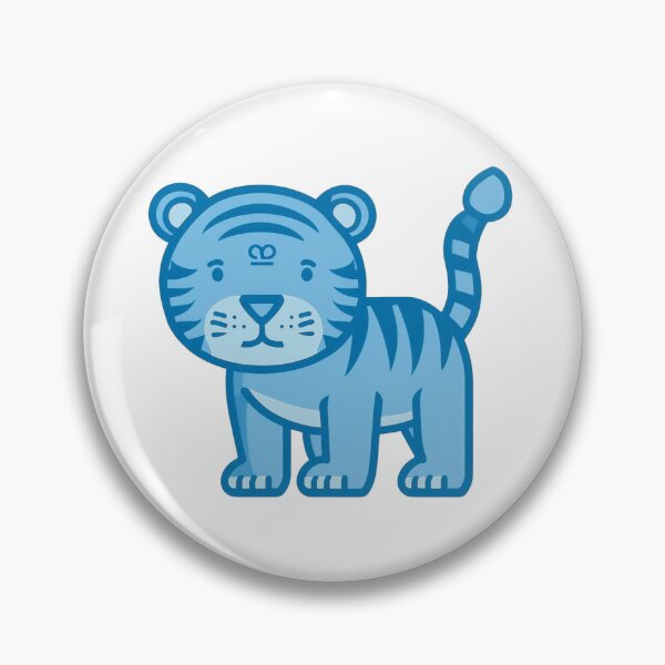 Artikelvorschau, Blauer sich streckender Tiger entworfen und verkauft von JIGUWORLD.