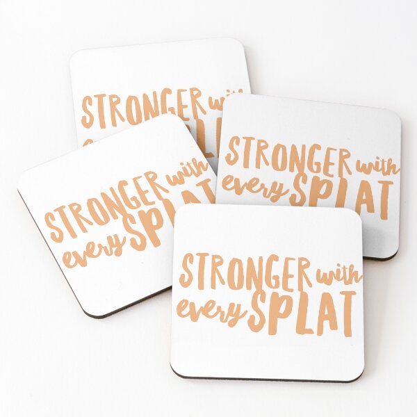 Item preview, “Stronger with every Splat” - Orangetheory Inspired Workout Water Bottle Sticker designed and sold by Stickers by @molllyclare.