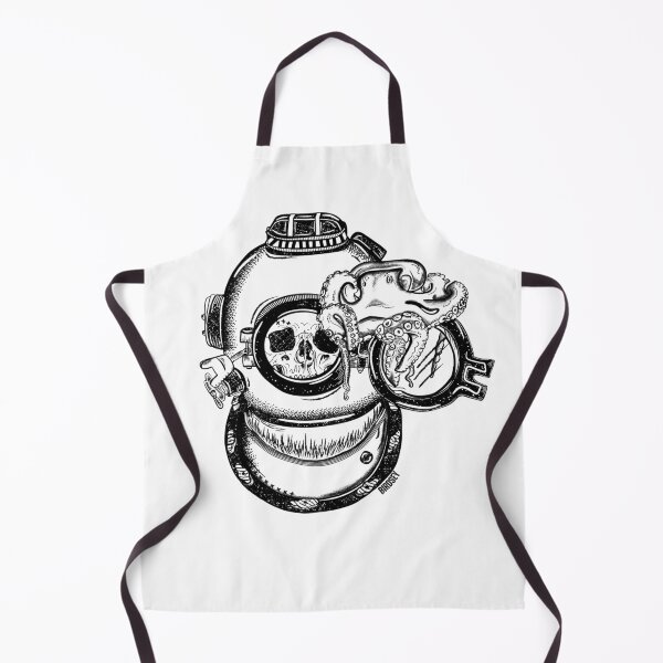 Item preview, Octopus Skeleton Diver Grunge Tattoo Design designed and sold by BirdseyDesigns.