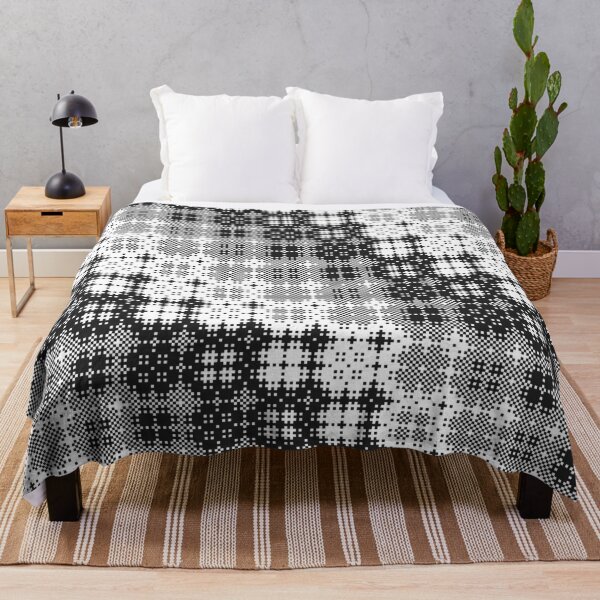 Item preview, Checked Lace Pixels Black and White Background designed and sold by Sharon Schwalbe.