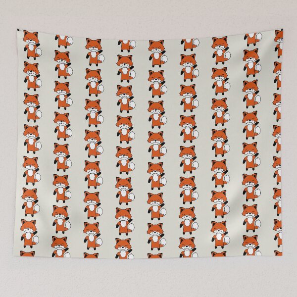 Item preview, Fox Waving Friendly Hand Hello Greeting Sweet Cute designed and sold by shirt-o-mat.