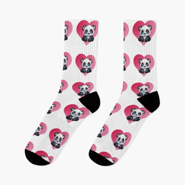 Item preview, Red, Pink Heart with Cute Panda Bear designed and sold by AASparksDesigns.