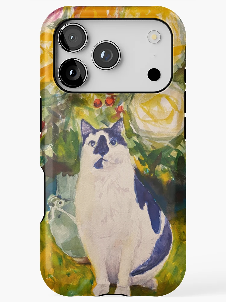 Thumbnail 1 of 4, iPhone Case, Wally with Roses designed and sold by KJSDesigns.