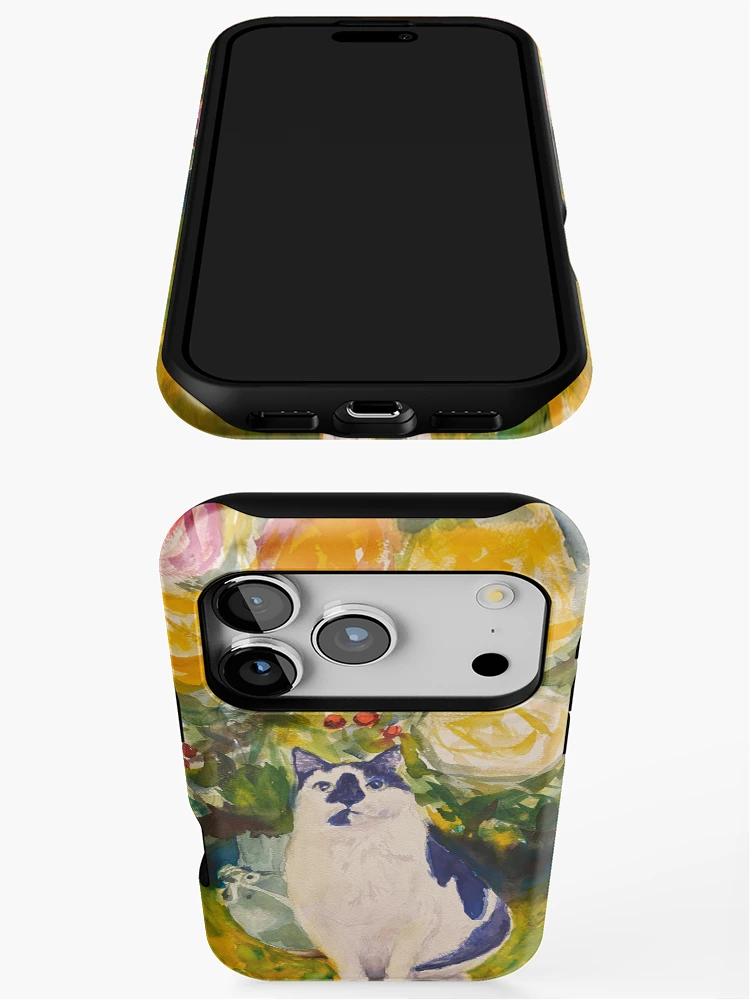 Thumbnail 3 of 4, iPhone Case, Wally with Roses designed and sold by KJSDesigns.