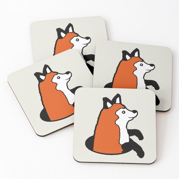Item preview, Fox Looks Funny Out Of Ground Hole Happy Cool Cute designed and sold by shirt-o-mat.