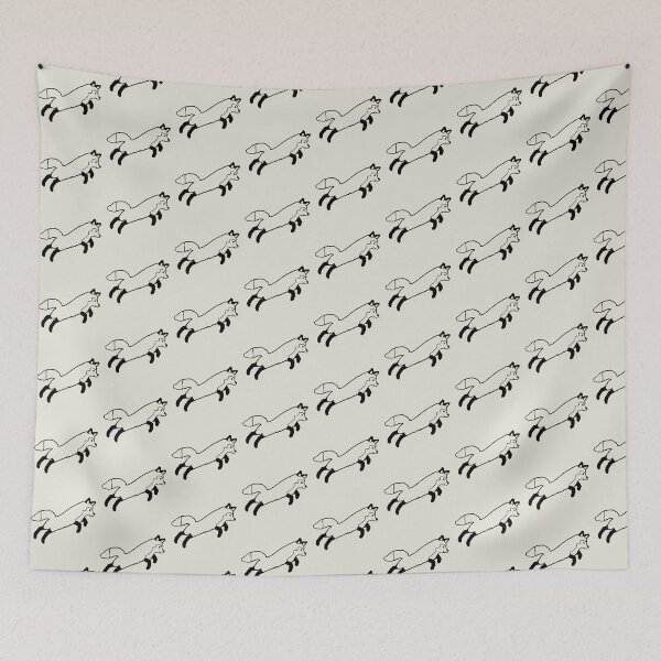 Item preview, Red Fox Jumping Happy Jump Cartoon Cute Cool Comic designed and sold by shirt-o-mat.
