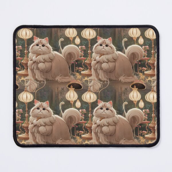 Item preview, "Enchanting Persian Cat in a Vintage Art Nouveau Setting" designed and sold by NSB-Design.