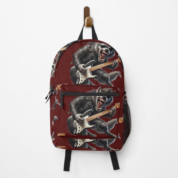 Item preview, Vicious Rockstar Dog Playing Guitar – Badass Canine Musician designed and sold by Nauert's.