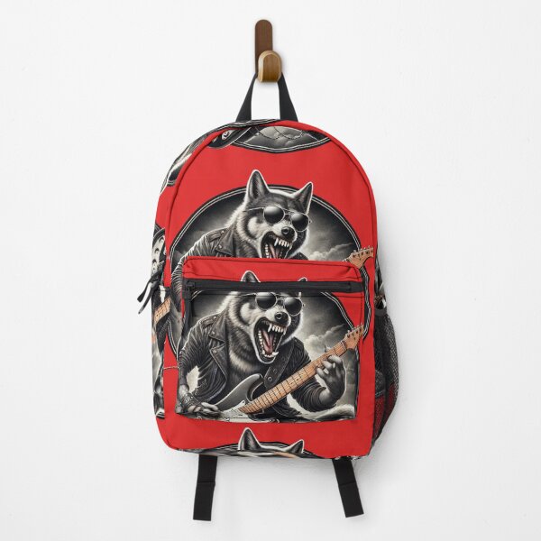 Item preview, Vicious Rockstar Dog – Badass Round Guitarist Design designed and sold by Nauert's.