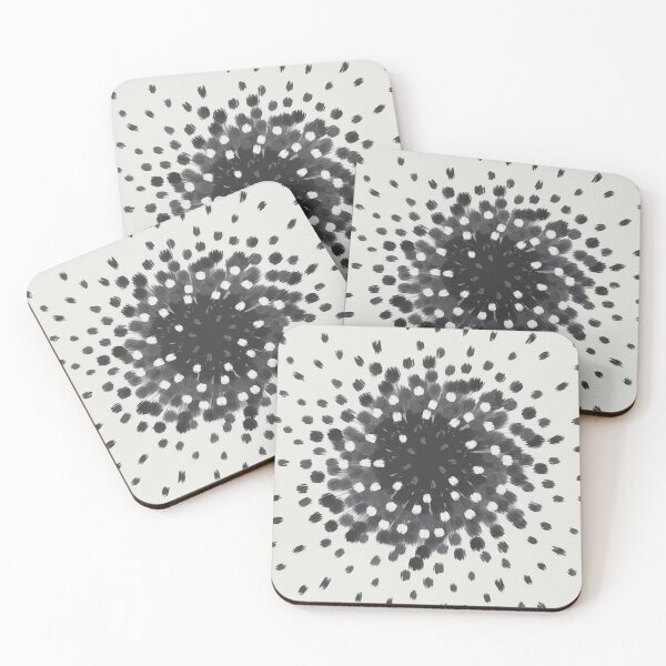 Item preview, Minimalist Watercolor Monochrome Black and White Dots designed and sold by LEILA ART SPACE.