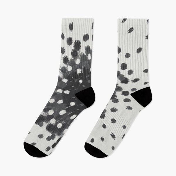 Item preview, Minimalist Watercolor Monochrome Black and White Dots designed and sold by LEILA ART SPACE.